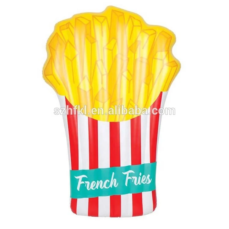 beach side pool party accessories inflatable french fries float mattress