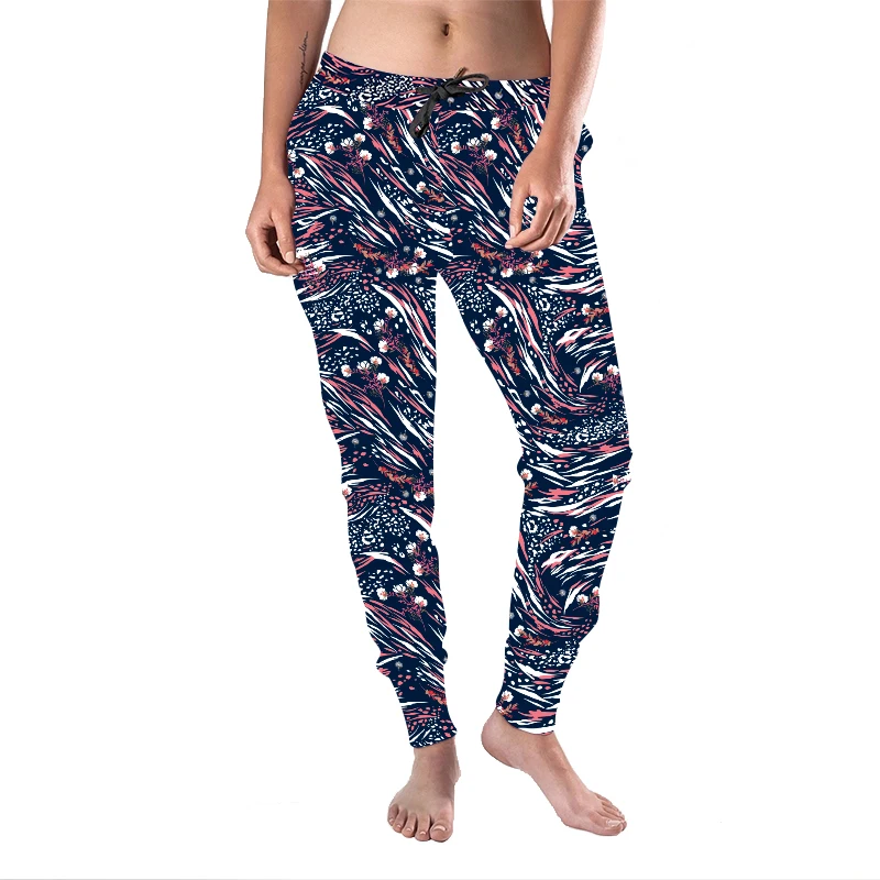 New Arrival High Waist Women Drawstring Pants With Pockets Peach Skin Super Soft Loose Trousers Abstract 3D Women Jogger Pants