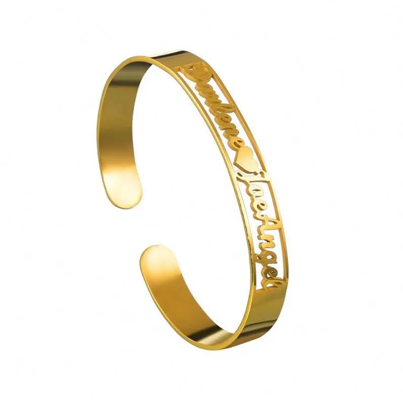 Man Arabic Bangle Wholesale Brand Jewelry Your Anime Bracelet For Engraving Name