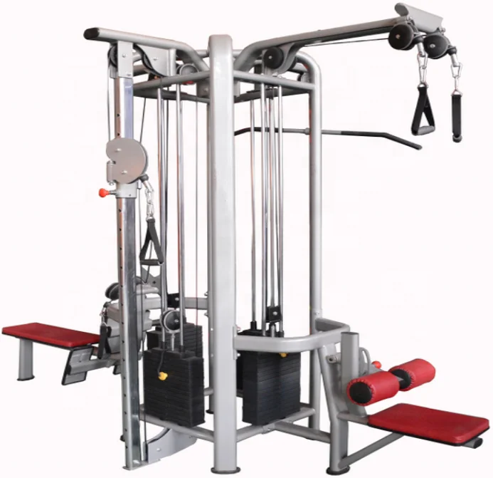 Commercial fitness equipment pin loaded strength machine Multi Jungle Functional Training 4 Station multi fitness station