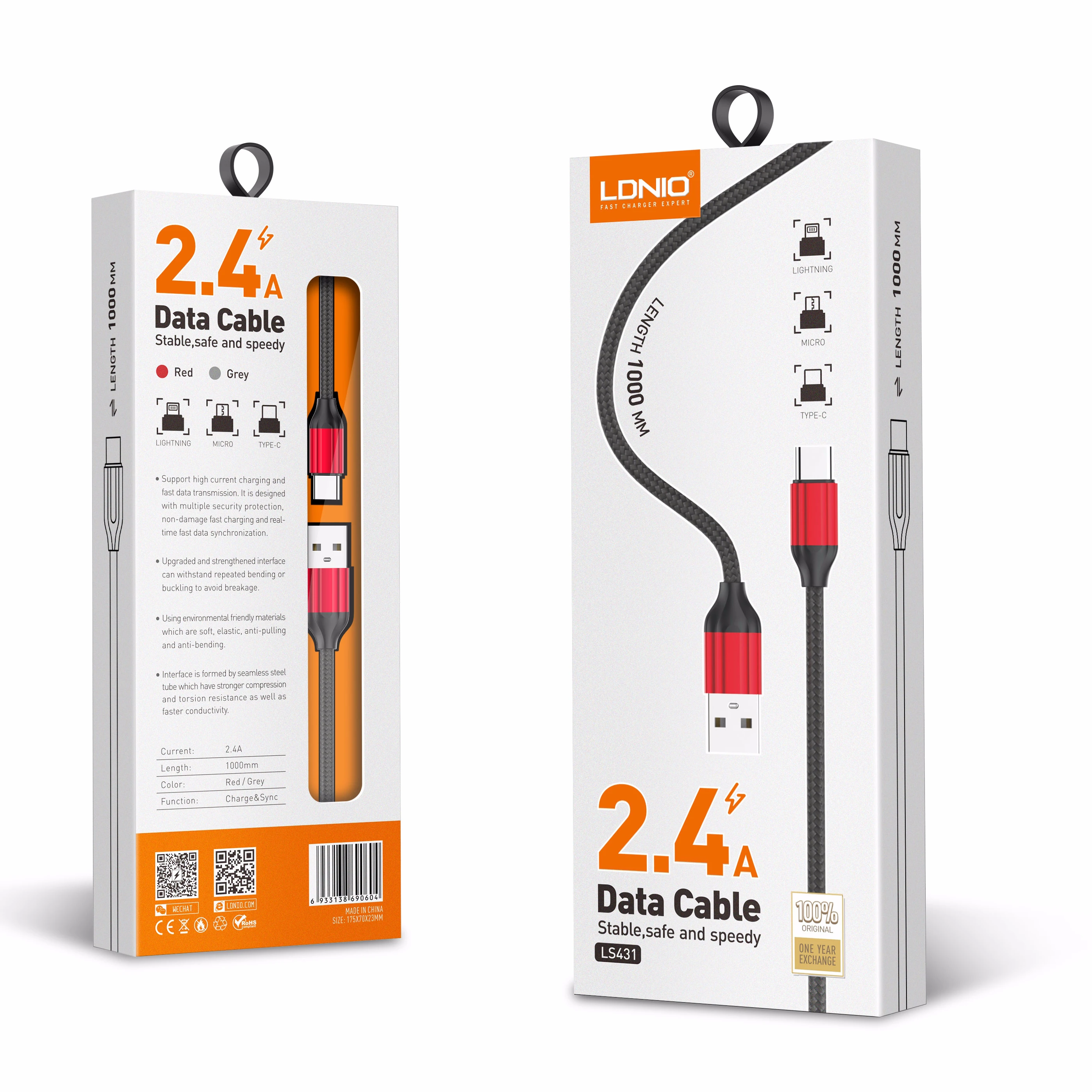 Новый тренд, конкурентоспособная цена, кабель ldnio LS431 для автоматической зарядки и передачи данных, кабель для передачи данных с разъемом micro lightning типа c, типы кабелей для передачи данных