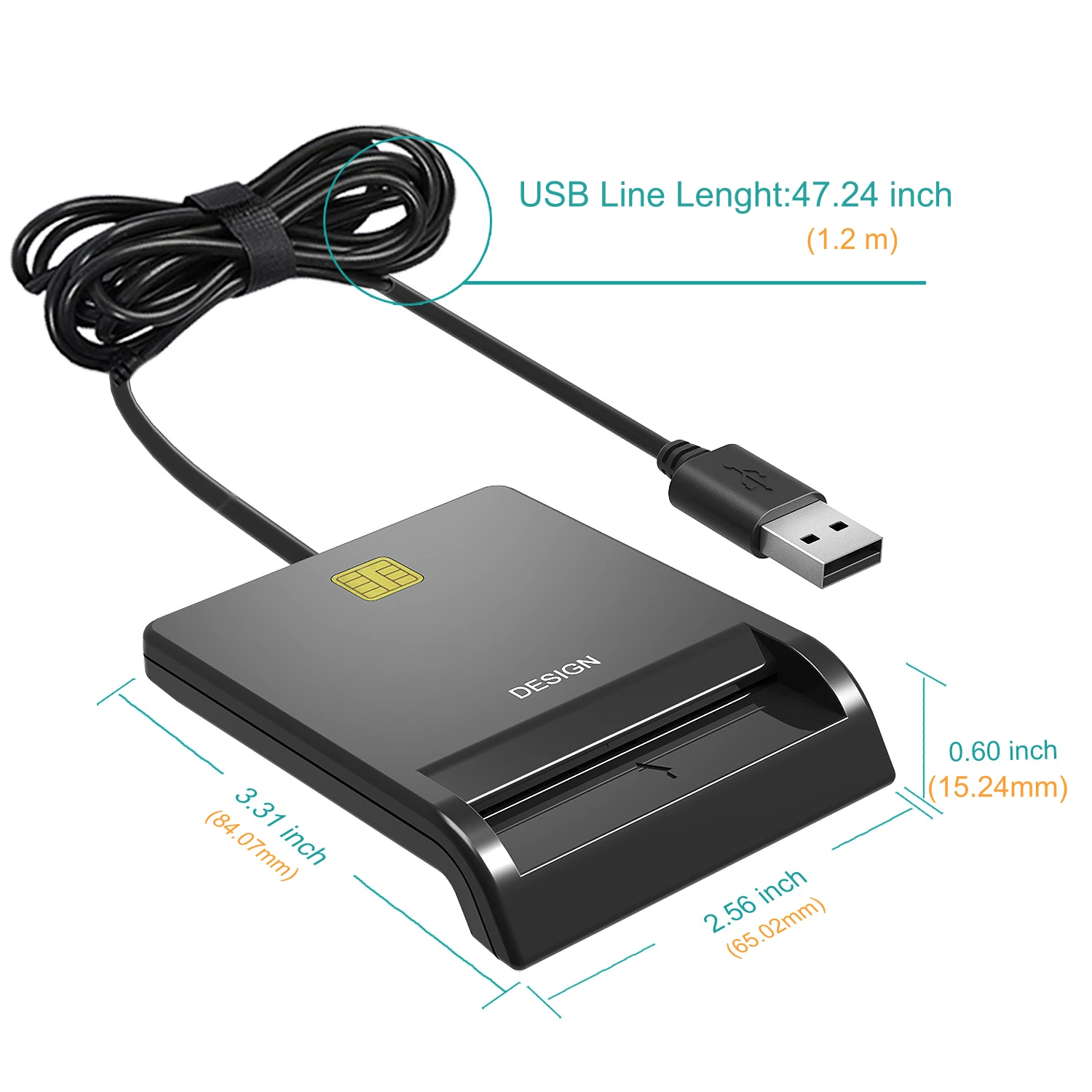Умный считыватель кредитных карт USB ID IC EMV Chip для ISO