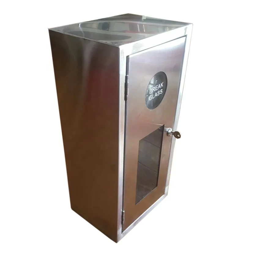Fire fighting equipment fire extinguisher stainless steel wall cabinet