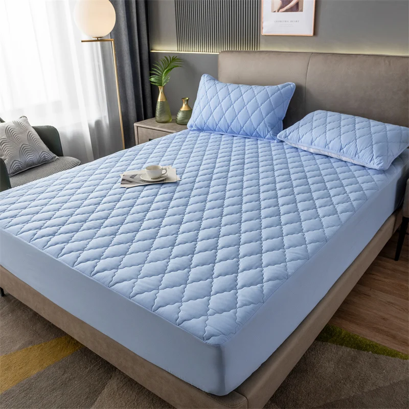 Моющиеся прилегающие стеганые Наматрасники Queen Защитные Чехлы водонепроницаемый чехол для матраса защитный