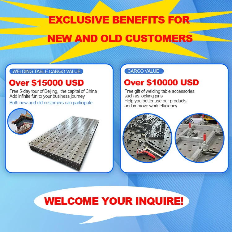 Cast Iron Welding Table, Inspection and Measurement Flat Platform, Welding Assembly Clamp Tools
