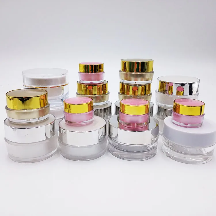  Manufacturer customize 10g 15g plastic jar cream lotion Custom cosmetic