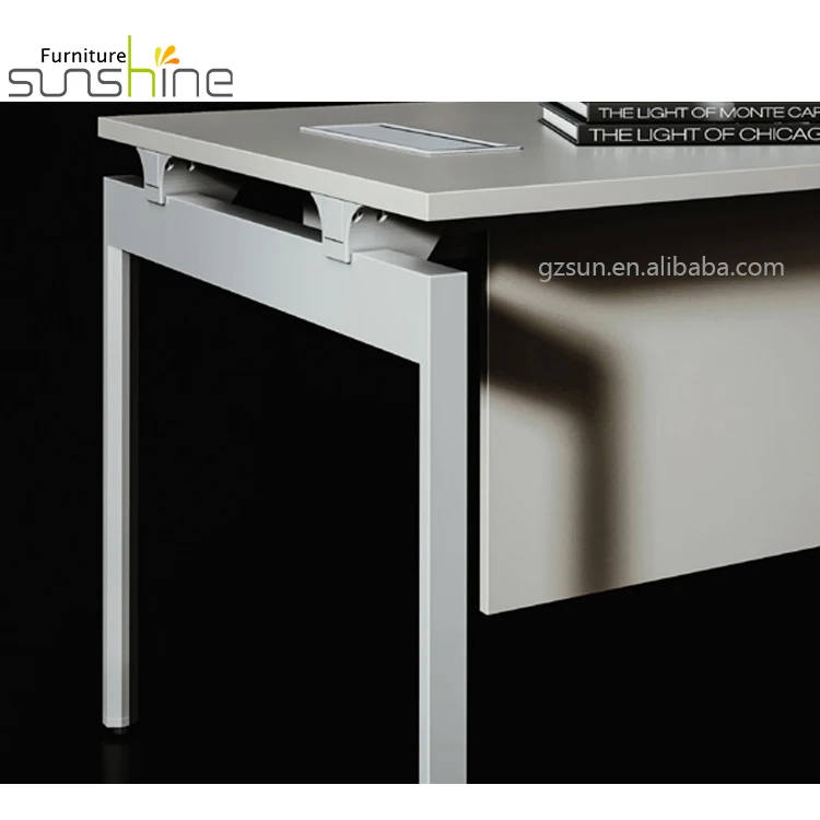 Ergonomic Desk Office Mfc board Modern L Shape Office Table With Hanging Cabinet