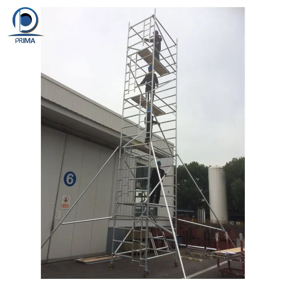 Prima scaffold aluminium mobile easy with wheels aluminium scaffolding set aluminium scaffold tower ladder