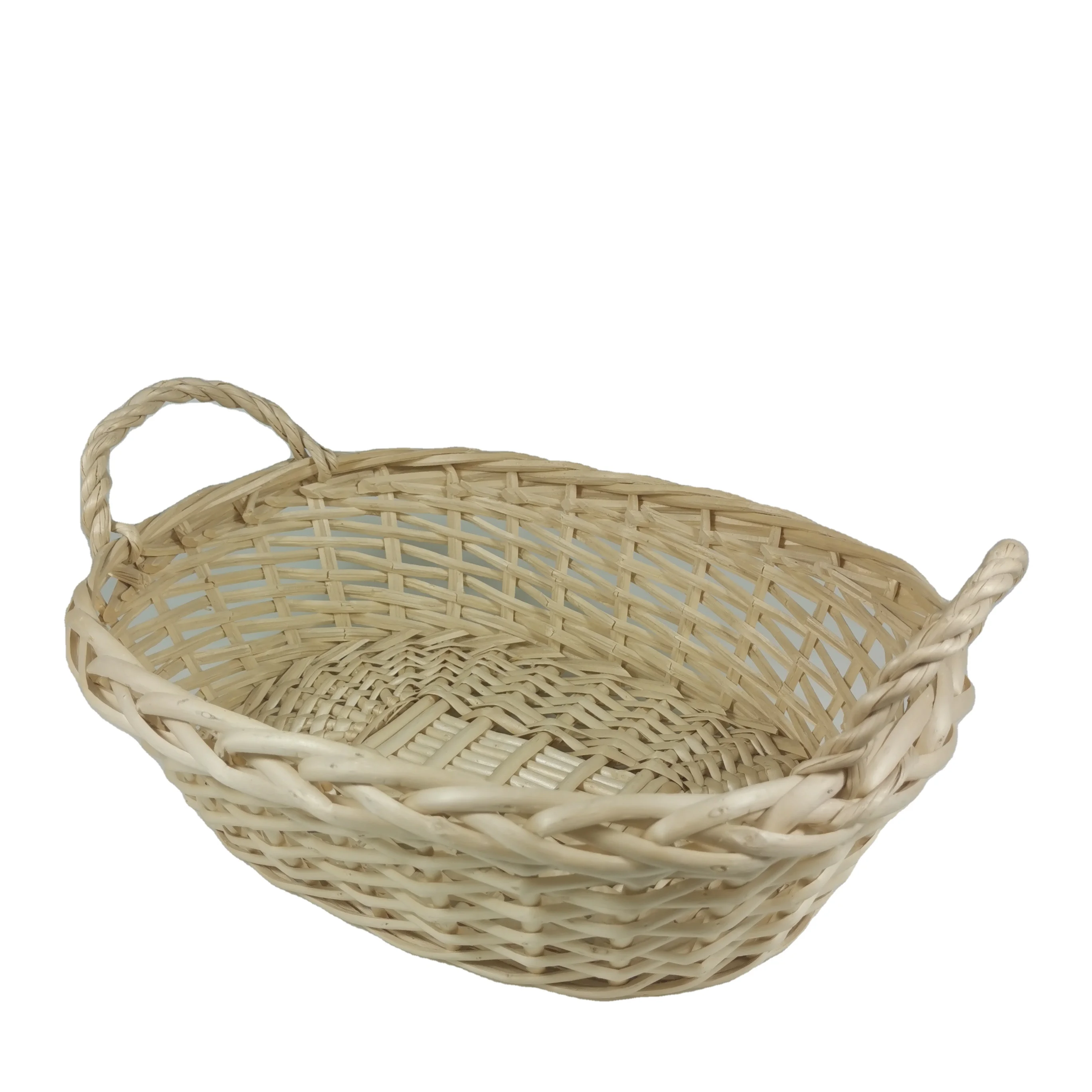 Китайский поставщик корзин, ручная плетение, низкая цена, оптовая продажа, плетеная корзина для фруктов из ивового материала с ручкой