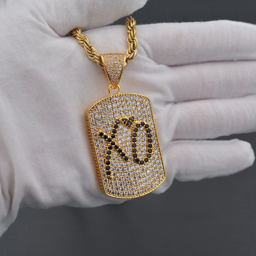 2022xoxo pendant Hip Hop Gold plated necklace trend XO brand