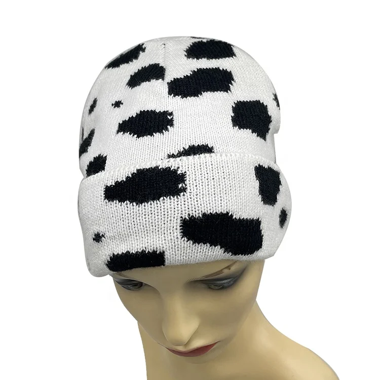 Personalized beanie wholesale janquard knit beanies custom logo winter hats caps bonnets single cuff unisex sports adults kids