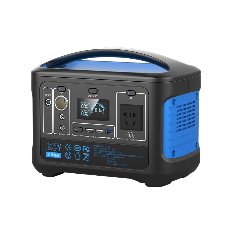 Sugineo 600W solar energy system,USB AC DC Output Portable Power Station Charging with Solar Panel