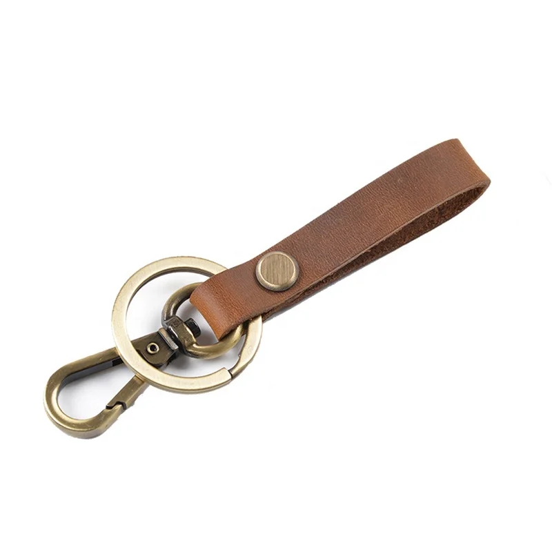 Material Key Chain Manufacturer of High Quality Metal Anti Loss Leather Light Keychain