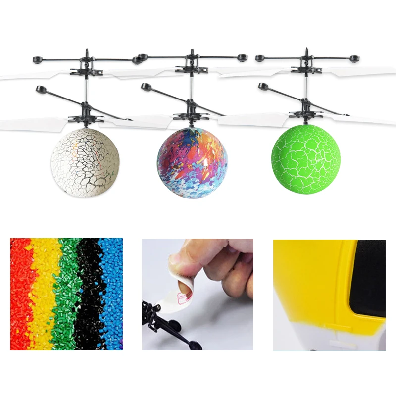 Лидер продаж на Amazon, индукционный летающий шар, игрушки со светодиодной подсветкой, вращающийся интерактивный шар для самолета, игрушка