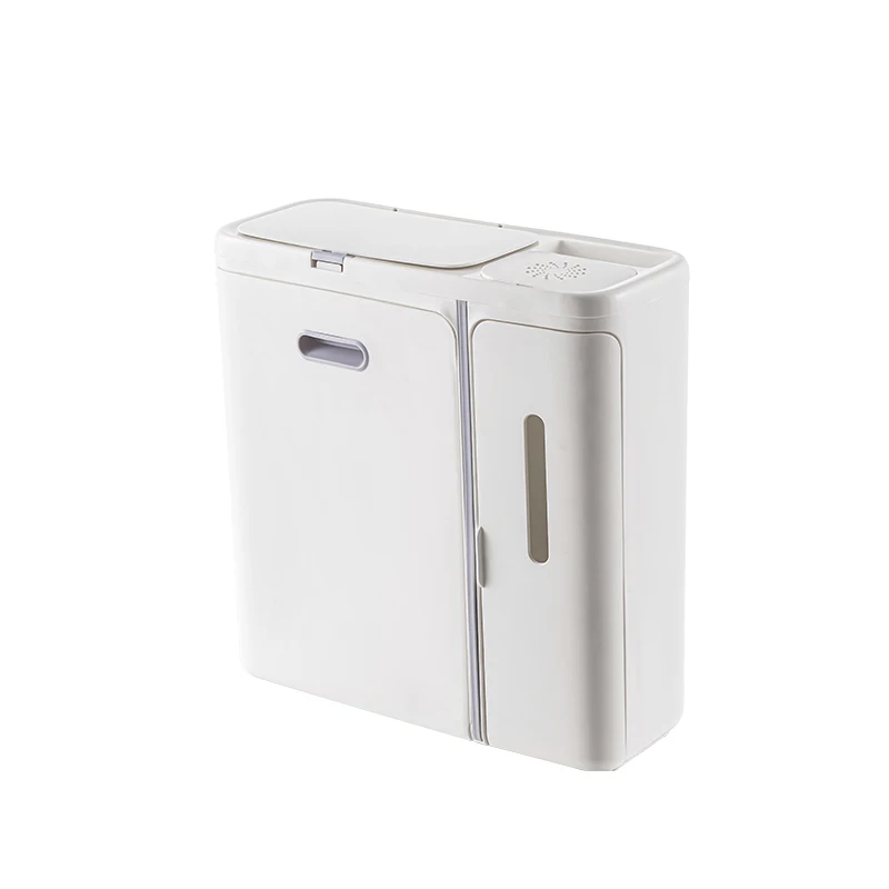 Portable Square Wall Mounted Compost Bin Kitchen Hanging Trash Can with Plastic Dustbin Waste Bin for Garbage & Rubbish