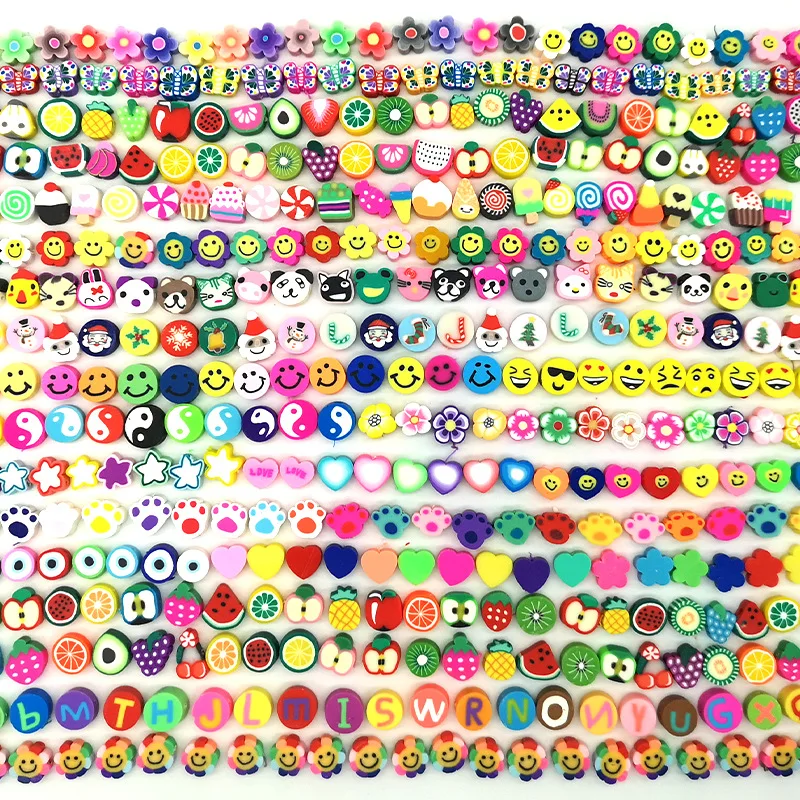 Popular 50pcs/bag Multi Color DIY Bracelet Jewelry Accessory Polymer Clay Loose Beads