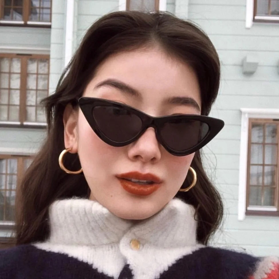 Cute Sexy Retro Cat Eye Sunglasses Women Small Black White 2019 Triangle Vintage Cheap Sun Glasses Red Female UV400