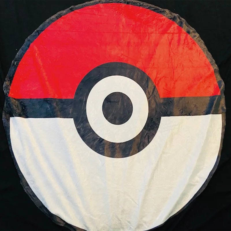 personalized custom printing Poke catch ball minky fleece blanket carton kid thick fleece blanket for gift