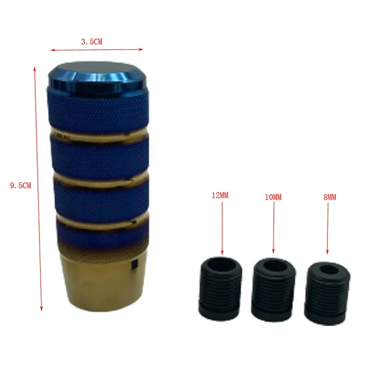 95mm Manual Transmission Aluminum Knurled Shifter Lever Knob Universal Non-Slip Gear Shift Knob