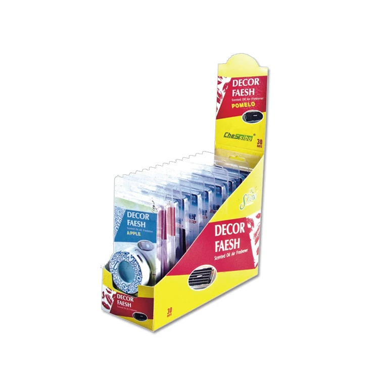 Custom Diffuser Liquid Membrane Perfume Round Shape Car Air Freshener Vent Clip for Car Fragrance Display Box