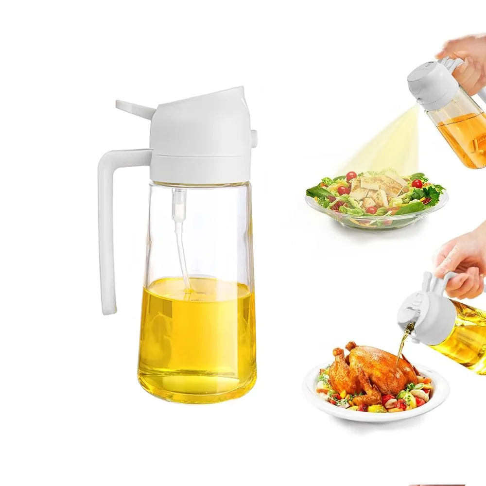 Rayshine Oil Sprayer  Oil Dispenser  Fine Mist  2 In 1 Oil Spray Bottle For Kitchen Bbq