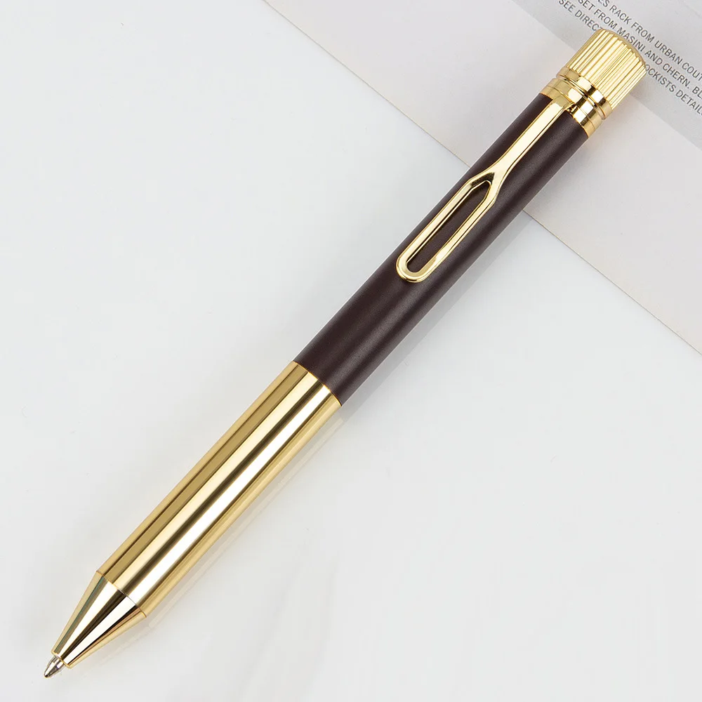 2022 New luxury metal pen high grade Saudi Arabia hot sale business hollow clip gift pen for watch and perfume gift set