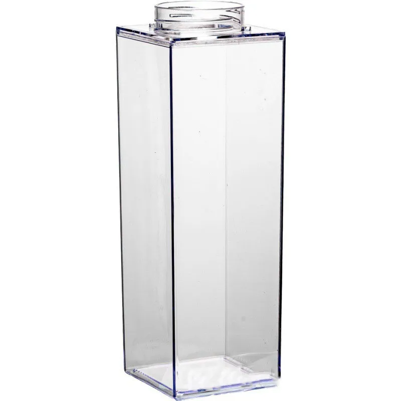 Bpa free milk carton shaped 500ml square plastic bottles  milk carton water bottle 1000ml for outside sports drinking