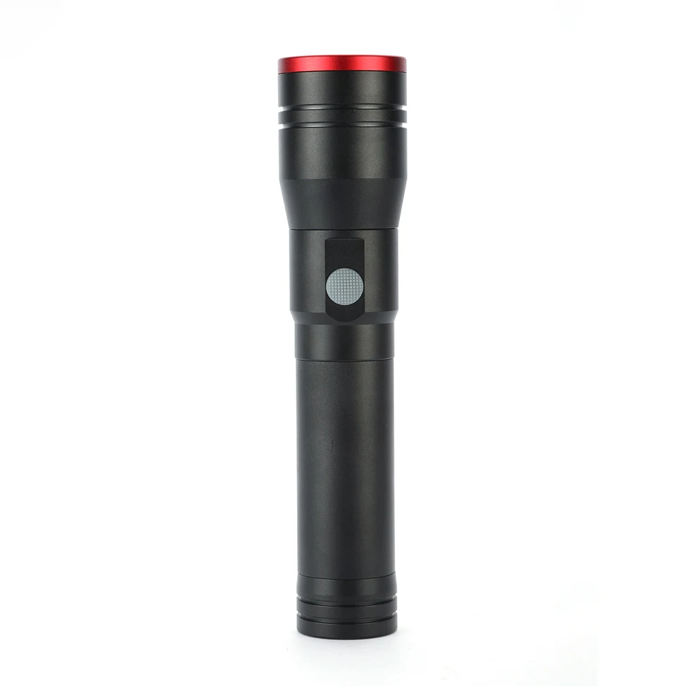
Hot sale OEM zoomable long shot USB charging LED aluminium torch for outdoor 