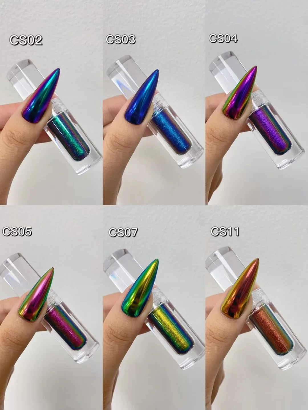 Factory manufacturer direct sell liquid type chrome mirror pigment for nail decoration