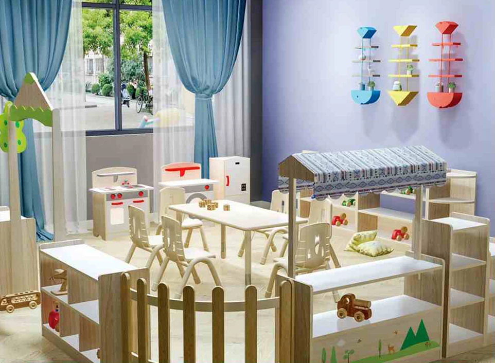 Набор мебели для детского сада из дуба, шкаф для хранения, делитель для классной комнаты