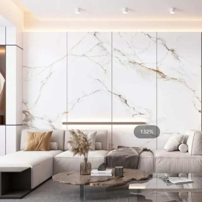 Foshan Manufacture 800x2600mm Large Slab Polished High Gloss Glazed China Porcelain Marble Tile