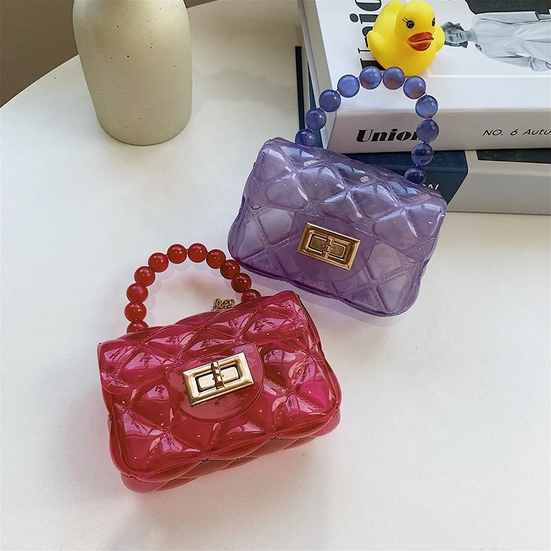 2021 Hot Selling Women PVC Purses And Handbags Ladies Crossbody Cute Kids Mini Jelly Bags For Girls