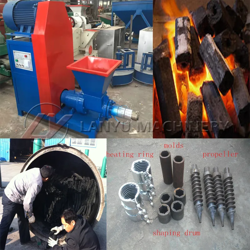 lanyu factory best price ac motor biomass briquette machine sawdust briquette press machine price