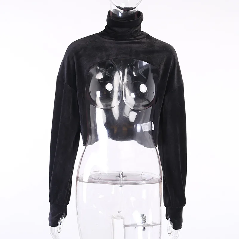 Black Corduroy Two Piece Set Women Clothing Dresses Gothic Mini Ladies Sundresses With Long Sleeve Tops