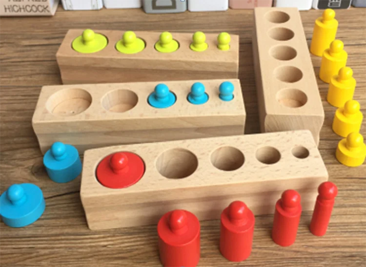 Cylinder Socket Toy Matching Educational Building Block Toy Mind Game