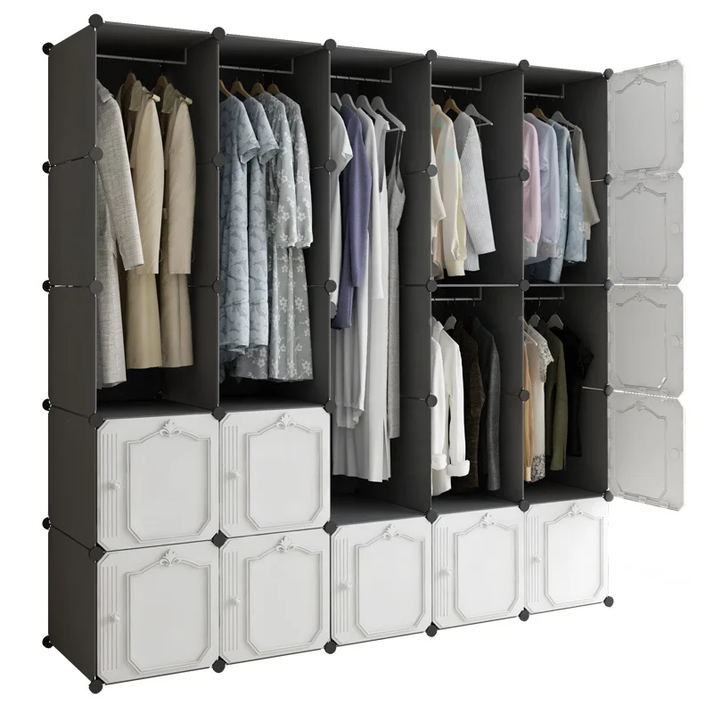 Wardrobe Furniture Organizers Factory High Quality Mobile Plastic Bedroom Furniture Home Furniture Modern
