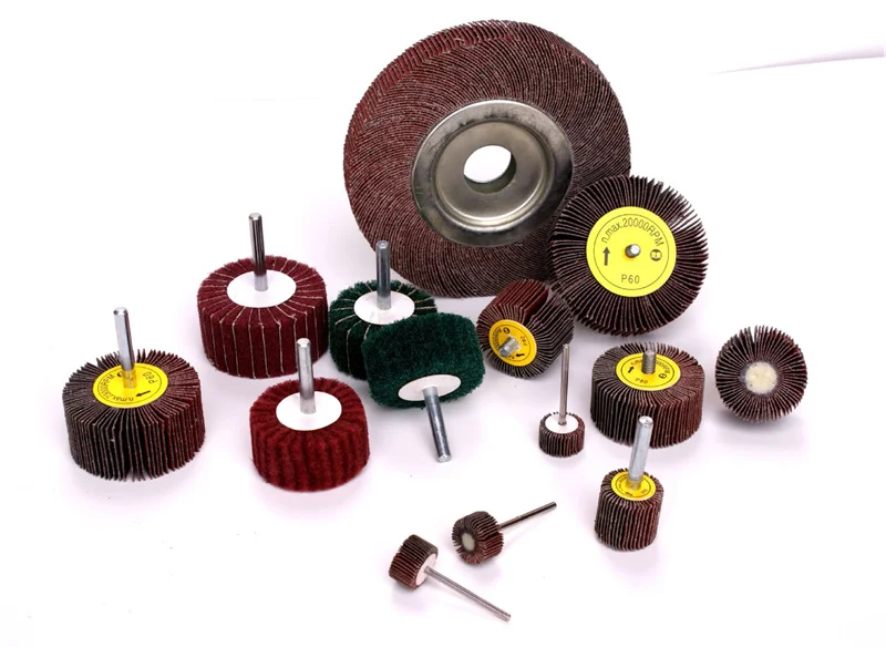 20-80mm 40-120 Grit Sanding Flap Wheel Abrasive Grinding Wheel with 6mm Shank mop flap wheel