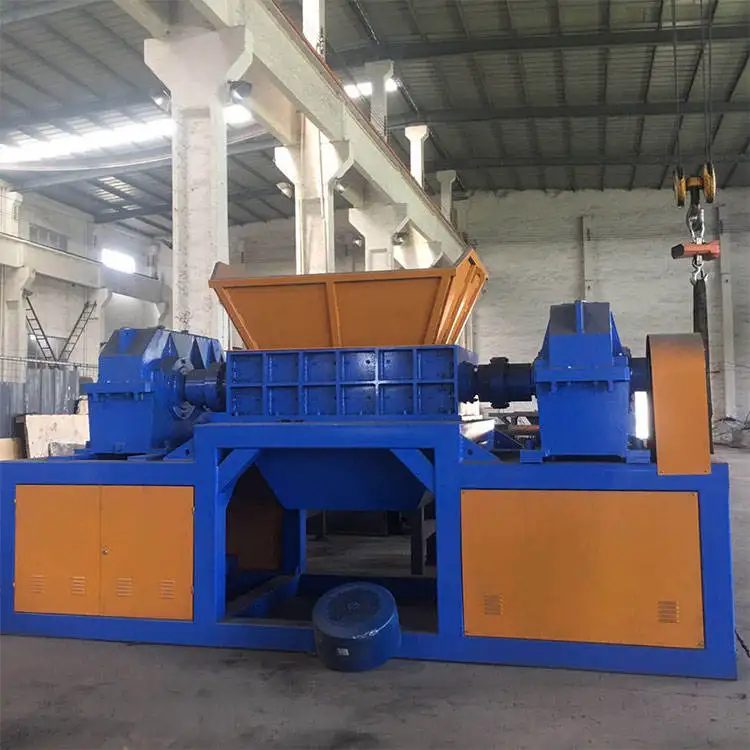 Waste sofa mattress crusher packing bag ton bag cement bag crusher 600 double shaft shredder in stock