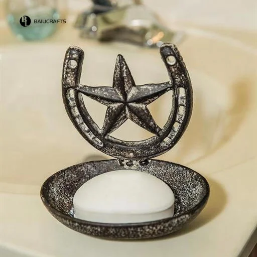 Western Horseshoe & Star Soap Dish