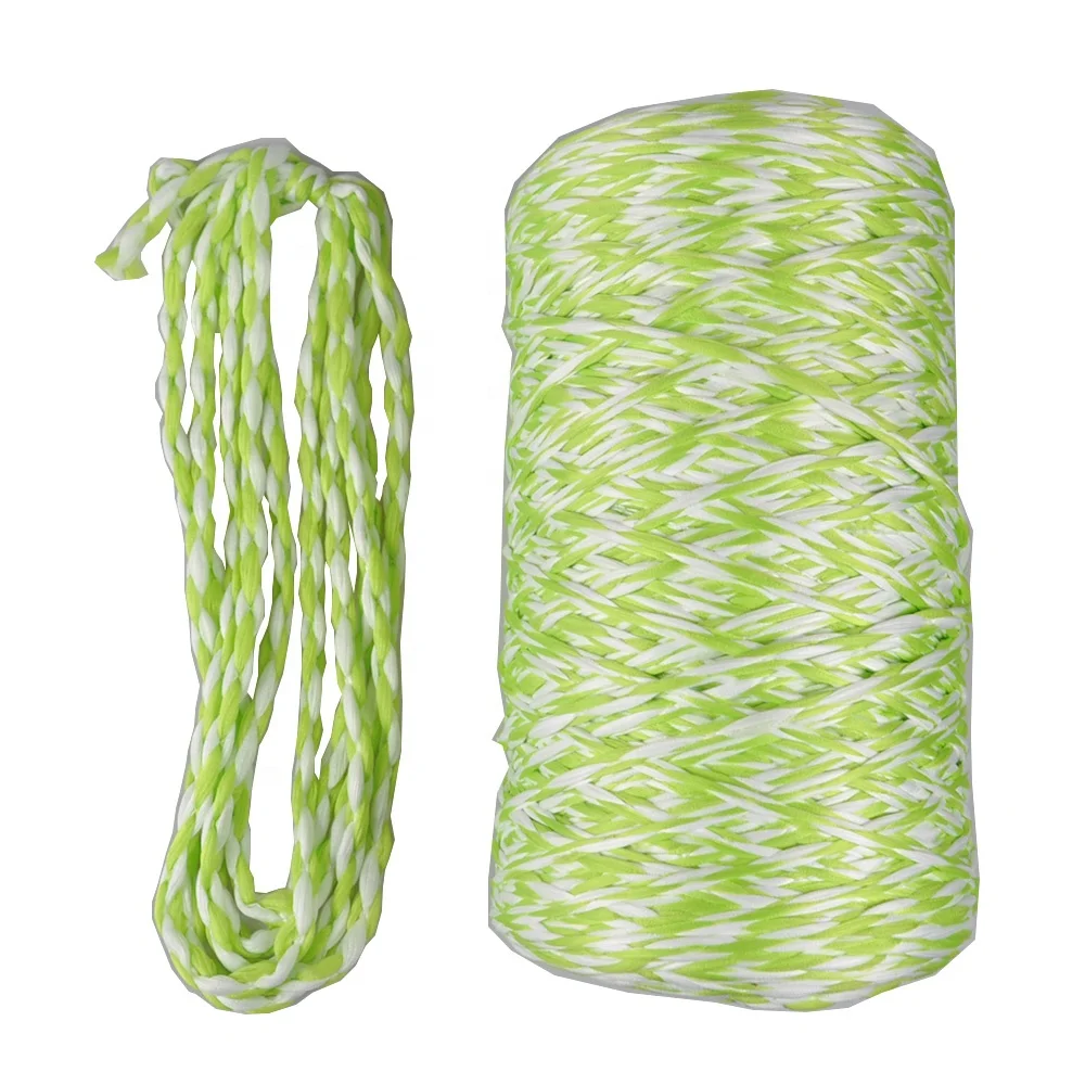 Customized Green-White 4 Ply Polyester Microfiber Yarn Mop