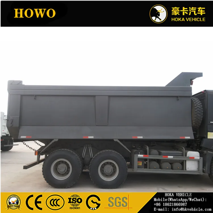 SINOTRUK HOWO A7 DUMP TIPPER TRUCK 371HP 6*4 With 5600*2300*1500MM U SHAPE BODY GREY COLOR