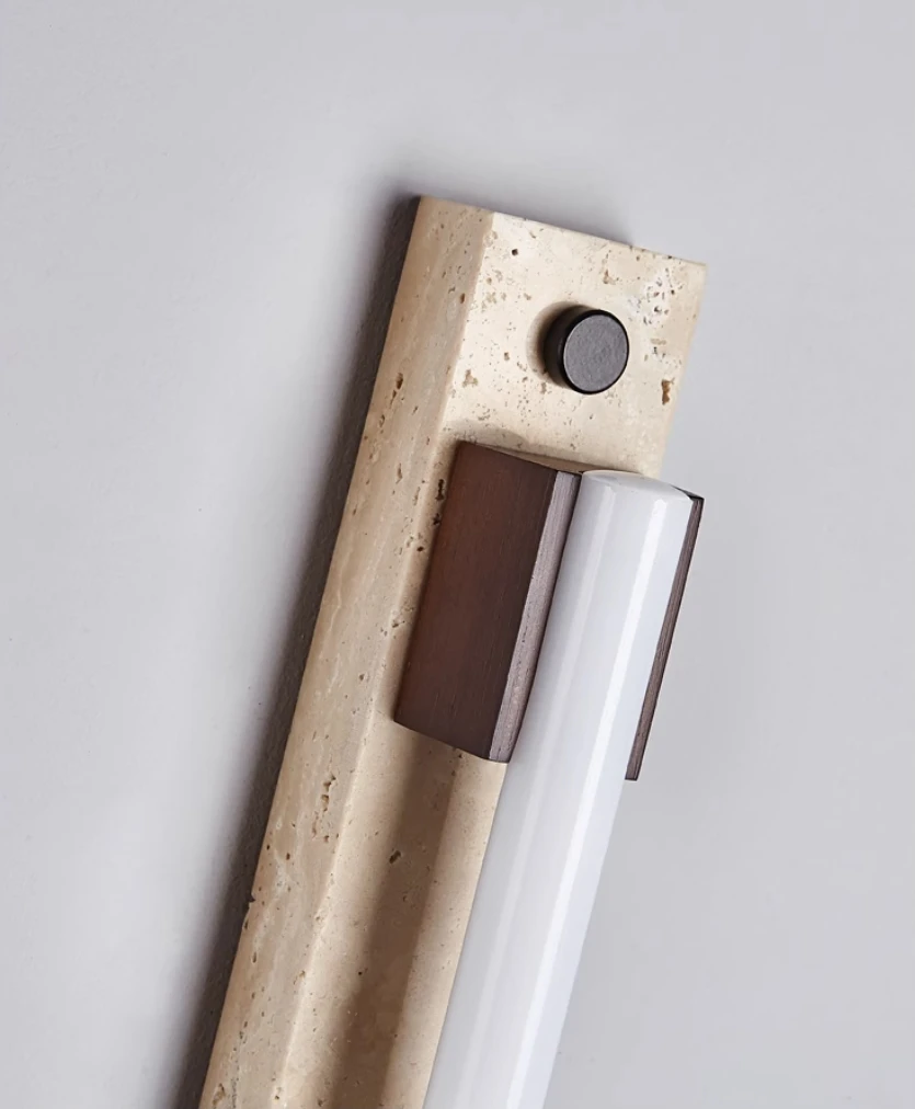 B3722 Natural travertine long shaped PVC LED tube decorative living room reading room LED wall lamp light wall sconce