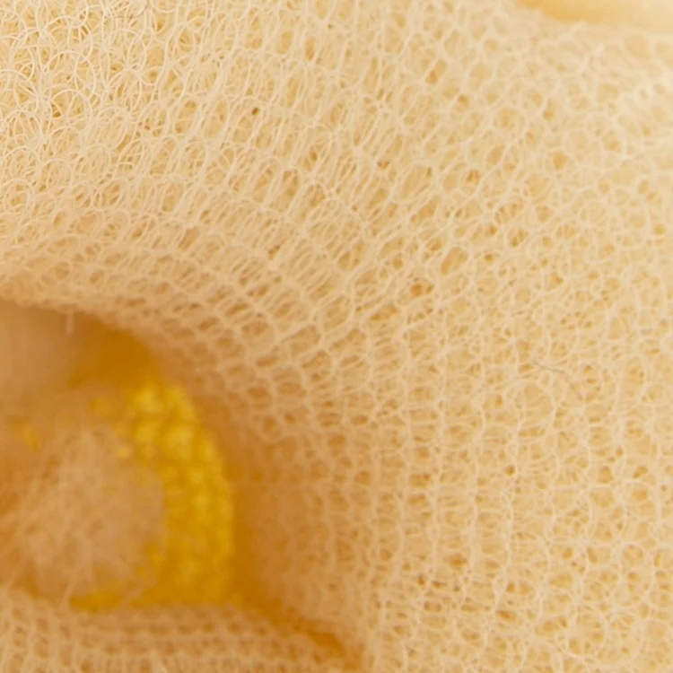 GLOWAY Elastic Hand Strap Design Double-Sided Mesh Pouf Exfoliating Bath Sponge For Both Massage And Body Cleaning