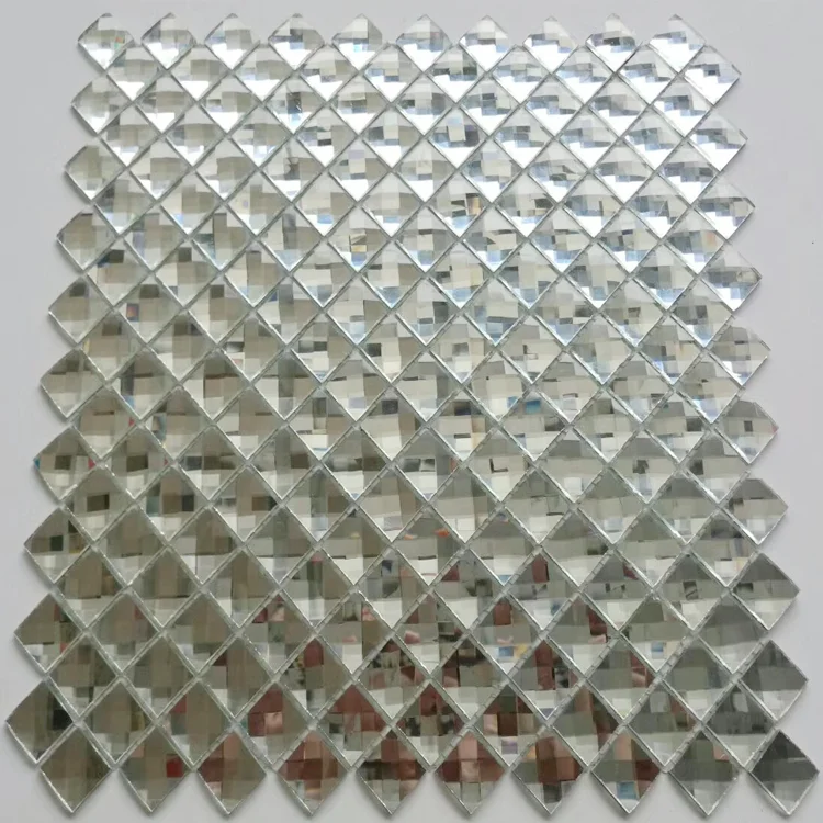  Зеркальная мозаика в форме алмаза зеркальная стеклянная плитка