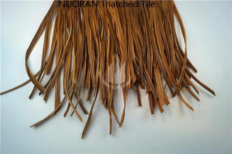 Long Life Span  competitive prices Environmentally friendly   plastic palm leave/polyethylene fake thatch roofing sheet