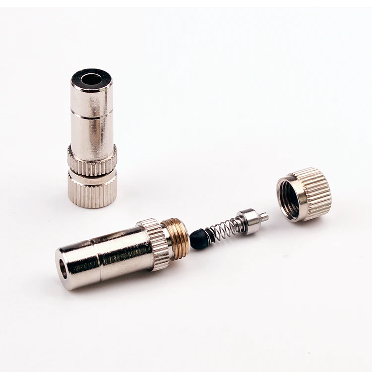 Slip Lock Low Pressure Mist Nozzle 8mm plug quick-connect nozzle mist cooling nozzle. Mist cooling products