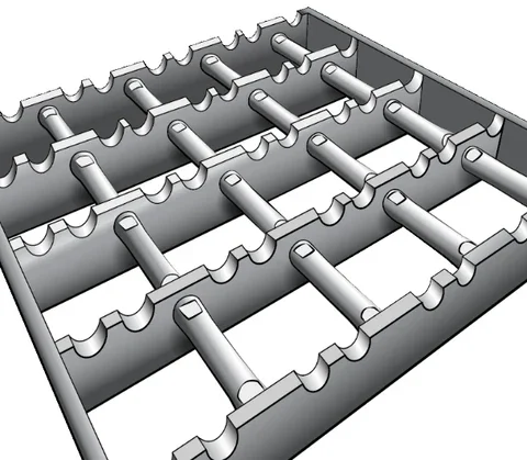 Factory SupplyGrating Heavy Duty Drain  Waterproof Manhole Cover Grate Metal Serrated Drainage Covers Steel Grating For Drainage