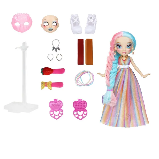 DIY Beauty Perfume Doll Toys 9 Inch 11 Joints Solid Body 3D Eyes Girl African Baby Black Dolls For Kids