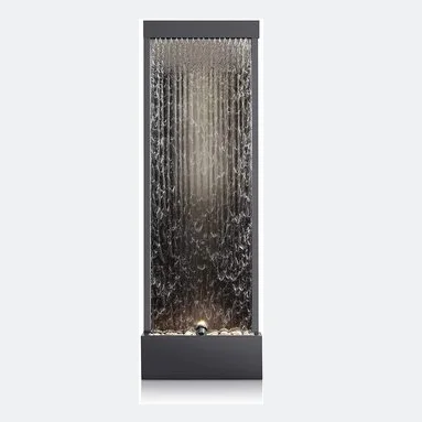 Indoor&outdoor water wall indoor screen waterfalls lighted fountain room dividers led glass waterfall