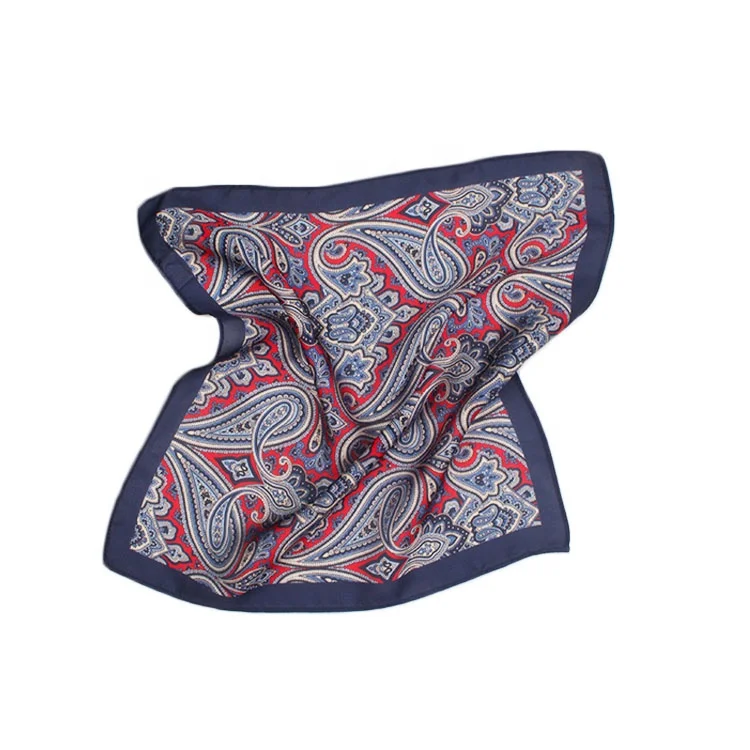Chinese Supplier Wholesale Luxury Hand Rolled Handkerchiefs 100% Silk Pocket Squares for men